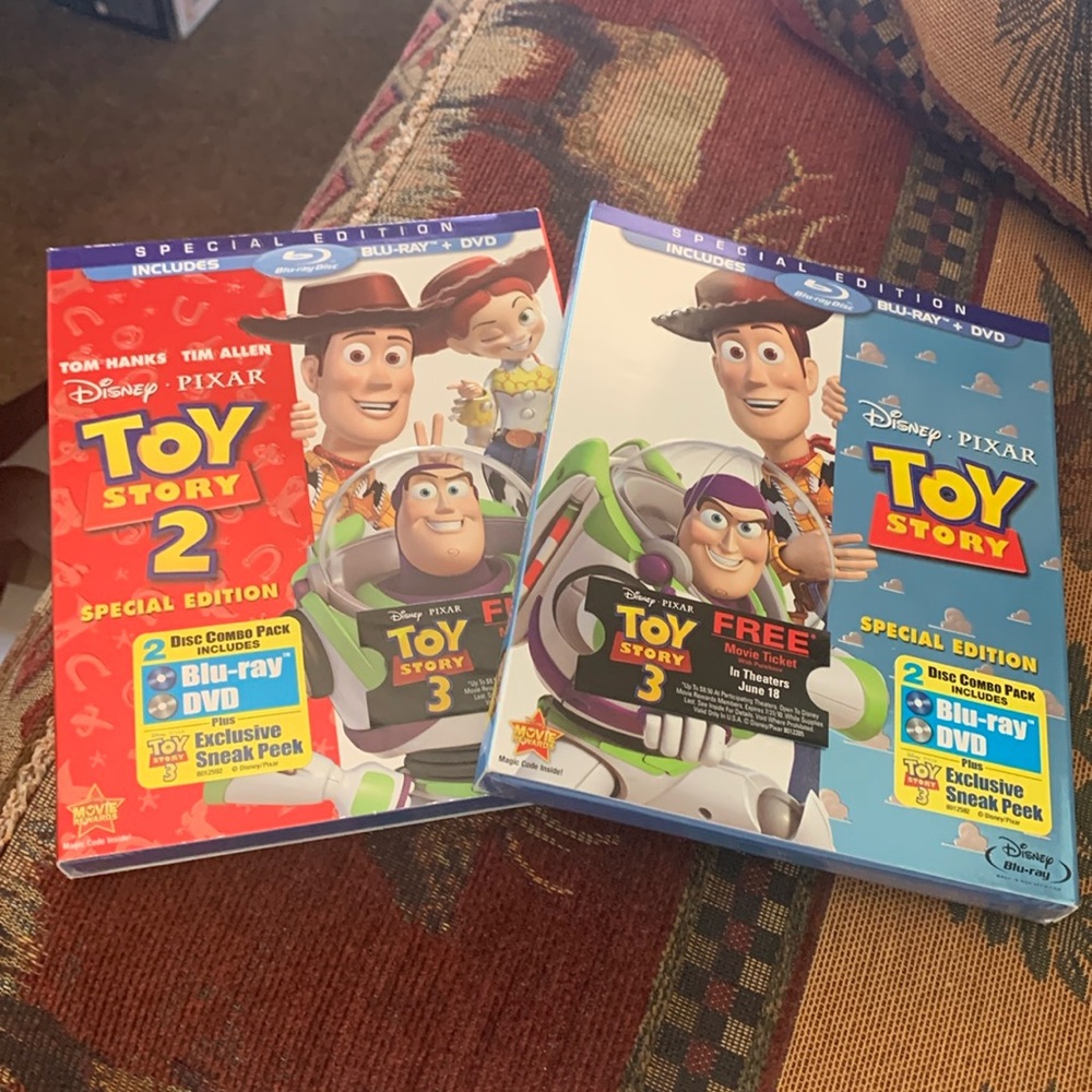 Toy Story and Toy Story 2 Set is 2 DVD Blue-Ray Disc each New in Package